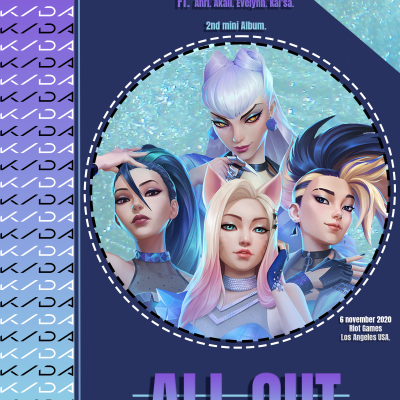 K/DA all out posters