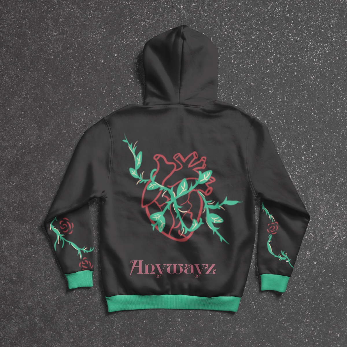 Austra hoodie black back